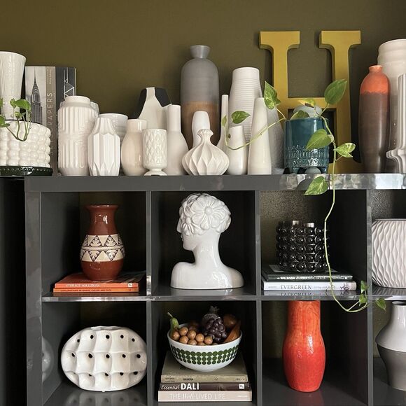 DAISY Head Face Ceramic Bust Figural Statue Figurine White Floral Etched Elegant - Picture 8 of 17